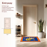 Ultra Soft Area Rug, Non Slip, Stain Resistant, Washable Area Rugs for Living Room, Bedroom, Hand Tufted Tiger Wool(Red)