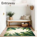 Lush Tropical Escape Green Beige Leaf(Green)