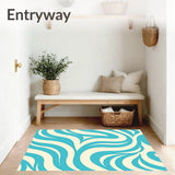 Retro Wave with Fluid Stripes and Dynamic Energy (Blue) - ODIKA