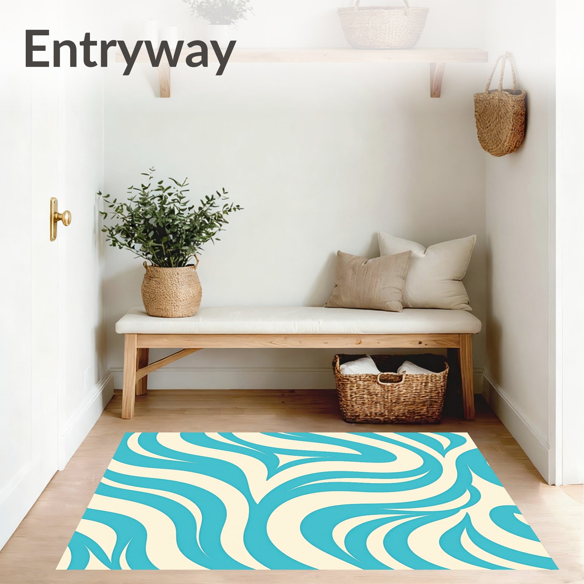 Retro Wave with Fluid Stripes and Dynamic Energy (Blue) - ODIKA