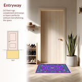 Radiant Geometric Wave Composition(Purple)