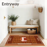 American Football Field Yard Lines Central Ball(Brown)