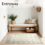 Artisan Woven Beige & Grey Area with Faded Classical Arabesque(Beige)