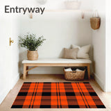 Harvest Tartan Plaid With Twisted Checkered Stripes(Orange)