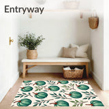 Autumn Squash Garden with Leafy Branch Motifs Anti Slip Bath(Ivory)