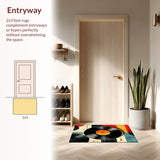 Retro Round Music Motif(Black)