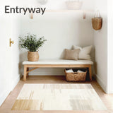 Elegant Neutral Area Subtle Geometric Ink Wash Design(Beige)