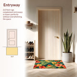 Whimsical Bright Botanical(Red)