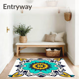 Bloom with Symmetrical Frame Accents (Turquoise)