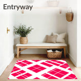 Traditional Buffalo Check with Strong Contrasting Grid and Symmetrical Layout(Pink)