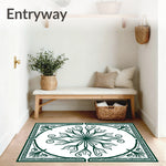 Sunburst Scrollwork with Fluid Interlocking Arcs (Green) - ODIKA