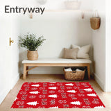 Winter Wonderland Interlocking Fir Tree and Snow Crystal(Red)