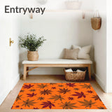 Autumn Harvest Maple Celebration Decorative Floor Accent(Orange)