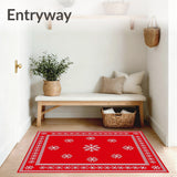 Festive Snowflake Winter Holiday Decorative Accent(Red)