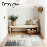 Distressed Area Boho Vintage Floor Cover(Gray)