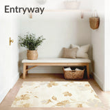 Beige Hues Corner Abstract Floral Design for Kitchen(Beige)