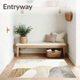 Abstract Swirls Area Chic Modern Low Pile Non Slip(Beige)