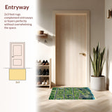 Ultra Soft Area Rug, Non Slip, Stain Resistant, Washable Area Rugs for Living Room, Bedroom, Interactive City Life Play Mat(Gray)