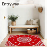 Whimsical Pinwheel Starlight Boho Accent Throw(Red)