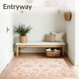 Beige Floral Area(Ivory)