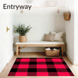 Traditional Buffalo Check Entry with Cabin Styling(Red)