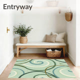 Nature Inspired Abstract Fluid Artisan Crafted(Green)