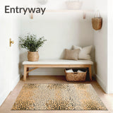 Boho Inspired Animal Print Area Beige Brown Abstract Design(Gray)