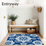 Snowflake Crystal Formation Intricate Winter Wonderland Scene(Blue)