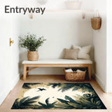 Reversible Balcony with Distinctive Tropical Foliage Print Area(Beige)