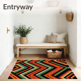 Contemporary Boho Chevron with Layered Earth Tone(Black)