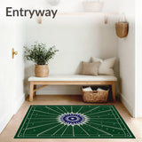 Celestial Starburst Medallion with Radiating Cosmic Motifs (Green)