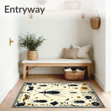 Elegant Insect Artistry Area with Sophisticated Floral Medallions(Ivory)