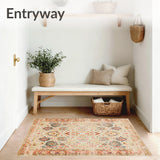 Chic Boho Inspired Area With Elegant Floral(Beige)