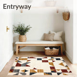 Geometric patterned Area(Beige)