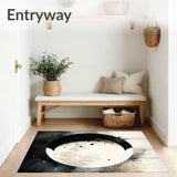 Lunar Eclipse Area Taupe & Cream Moon Phase Witchy Accent(Gray)