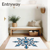 Crystalline Medallion Decorative Floor Accent(Blue)