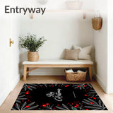 Festive Evergreen Doorway Accent Seasonal Welcoming Entryway(Black)