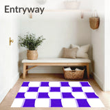 Interlocking Retro Checkerboard Abstract (Purple)
