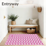 Chic Herringbone Basketweave Braided Sophisticated Upscale (Pink)