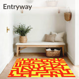 Abstract Maze Design with Radiant(Red)