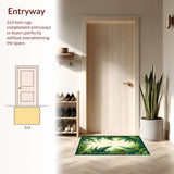 Tropical Rainforest Botanical Nature Inspired Decorative Accent(Green)