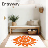 Citrus Bloom Floral Medallion Accent (Orange) - ODIKA