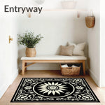 Sunburst Vintage Blossom Artistic Flourish Motif (Black) - ODIKA