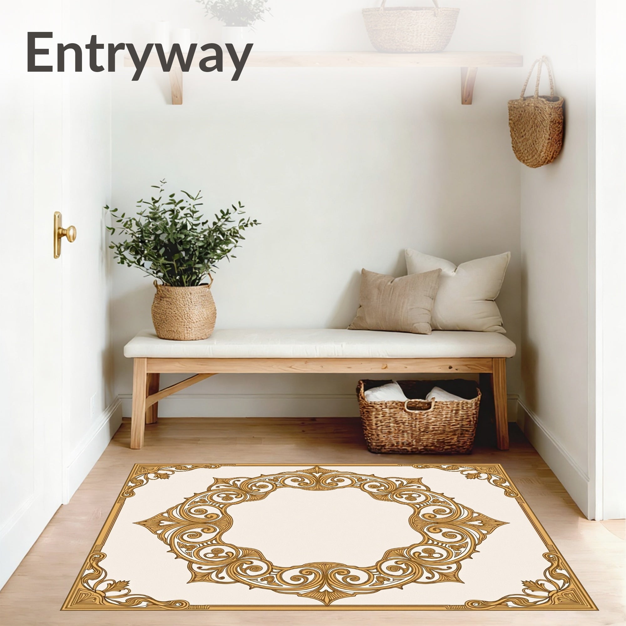 Elegant Medallion Rosette Swirl (Gold) - ODIKA