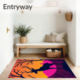 Wildlife Forest Edge Dusk Semicircular Welcome(Orange)