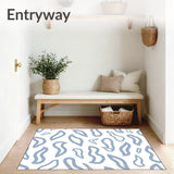 Archway Maze Contemporary Interlocking Wave Design (Blue) - ODIKA