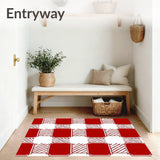 Heritage Style Buffalo Check with Contrasting Bold Squares(Red)