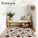 Elegant Floral Bloom Vintage Inspired Artistic Heirloom (Red)