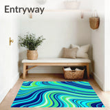 Maritime Breeze Undulating Current Artistic Flow Vibrant(Blue)