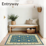 Elegant Oval Area Azure Design(Blue)